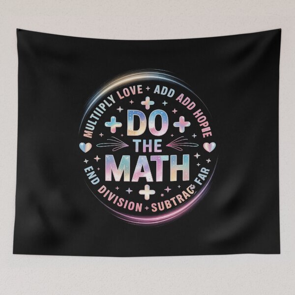 Item preview, Do The Math Multiply Love Add Hope Math Teacher Tie Dye Mens  designed and sold by lilLilaBatArt.