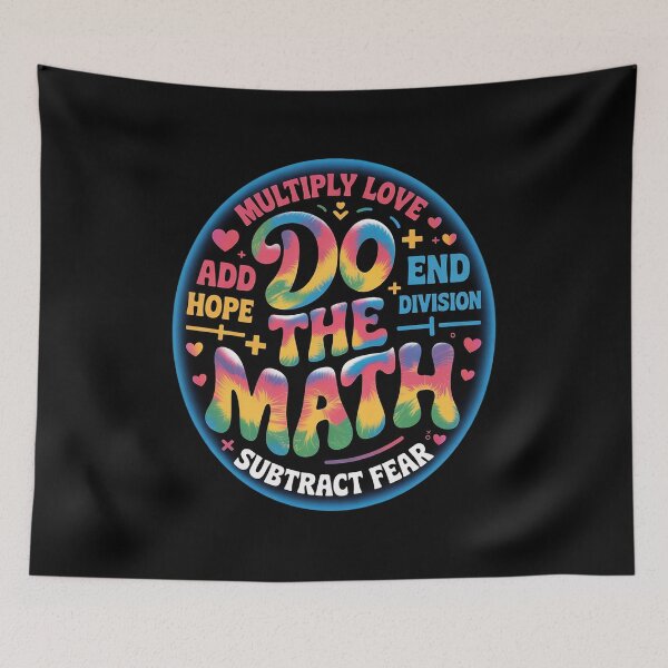 Item preview, Do The Math Multiply Love Add Hope Math Teacher Tie Dye Mens6  designed and sold by lilLilaBatArt.