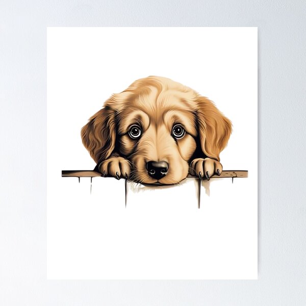 Item preview, Golden Retriever Mix -  little golden puppy. designed and sold by Steele-Art.