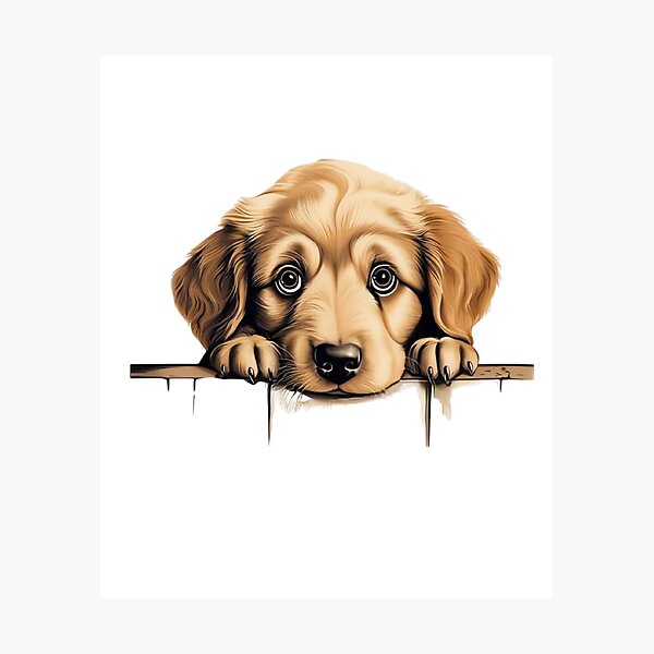 Item preview, Golden Retriever Mix -  little golden puppy. designed and sold by Steele-Art.