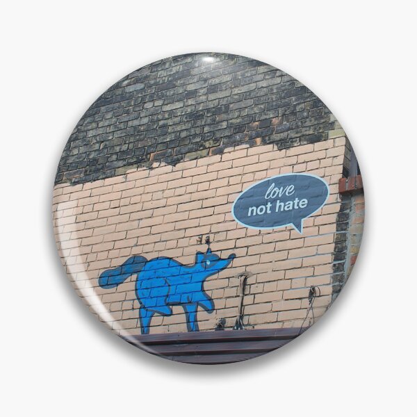 Item preview, Love not Hate Street Art Multi Colour Brick Wall designed and sold by DeannesStore.