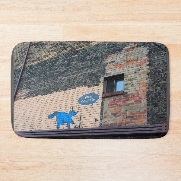 Item preview, Love not Hate Street Art Multi Colour Brick Wall designed and sold by DeannesStore.