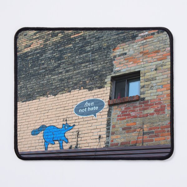Item preview, Love not Hate Street Art Multi Colour Brick Wall designed and sold by DeannesStore.