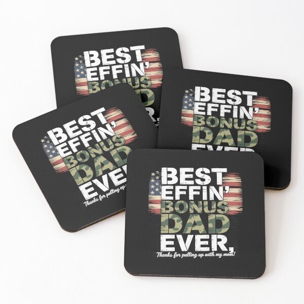 Item preview, Best Effin Bonus Dad - American Camo Flag  designed and sold by HuValverdeArt.