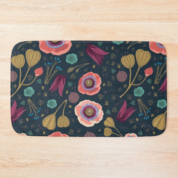 Item preview, Dark Floral wallpaper pattern designed and sold by Kate Merritt.