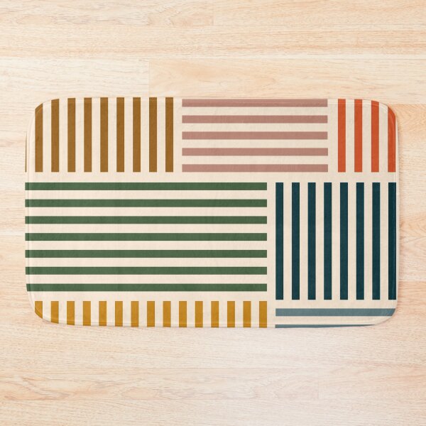 Item preview, Retro Colorful Striped Blocks in Earth Tones designed and sold by enricadenicola.