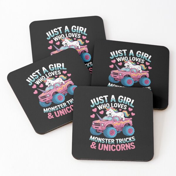 Item preview, Just A Girl Who Loves Monster Trucks And Unicorns designed and sold by AnixieArtFun.