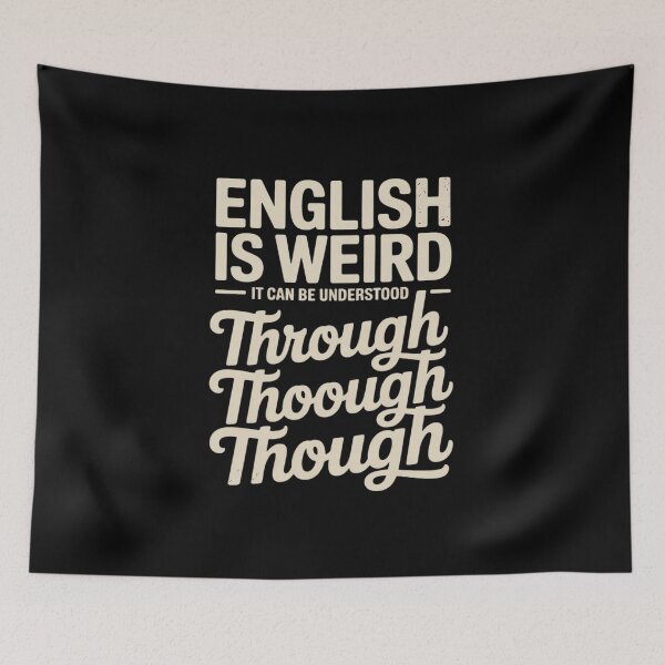 Item preview, English is Weird English Teacher Grammar  designed and sold by lilLilaBatArt.