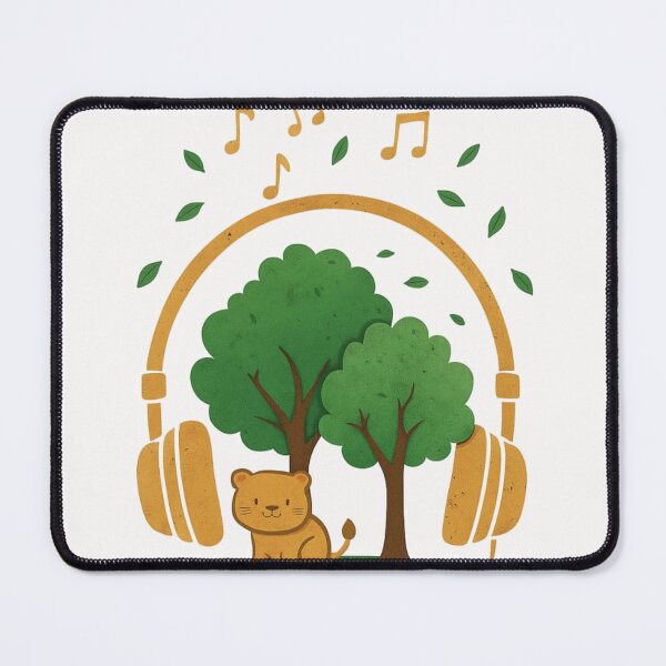 Item preview, Cute Lion Music Vibes T-Shirt – Nature Sound & Forest Energy Tee designed and sold by KDesignCrafts.