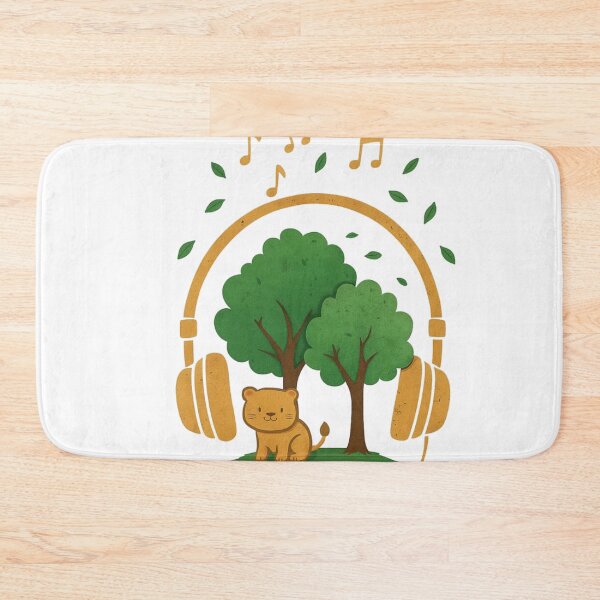Item preview, Cute Lion Music Vibes T-Shirt – Nature Sound & Forest Energy Tee designed and sold by KDesignCrafts.