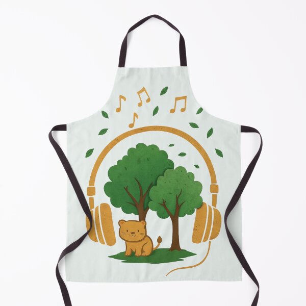 Item preview, Cute Lion Music Vibes T-Shirt – Nature Sound & Forest Energy Tee designed and sold by KDesignCrafts.