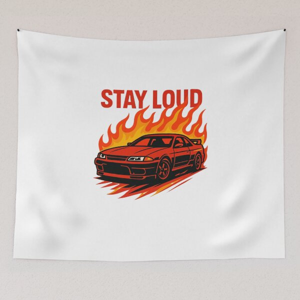 Item preview, Stay Loud JDM Street Racer Flame Art – Turbo Drift Culture Design designed and sold by Fleetwood1994.