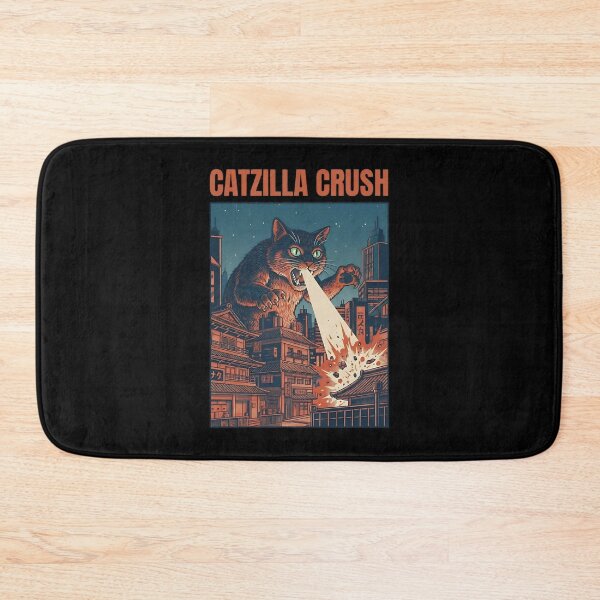 Item preview, Catzilla Crush Retro Japanese designed and sold by dudelinart.