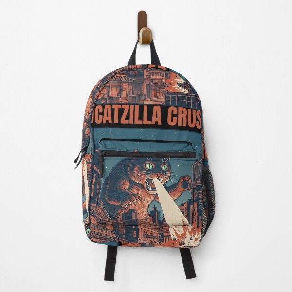 Item preview, Catzilla Crush Retro Japanese designed and sold by dudelinart.