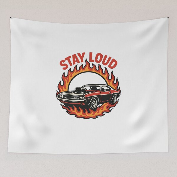 Item preview, Stay Loud Muscle Car Flame Art – American Classic Power Design designed and sold by Fleetwood1994.