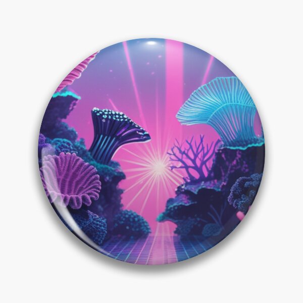 Item preview, Synthwave Sanctuary: Neon Coral Dreams designed and sold by PrimeGens.