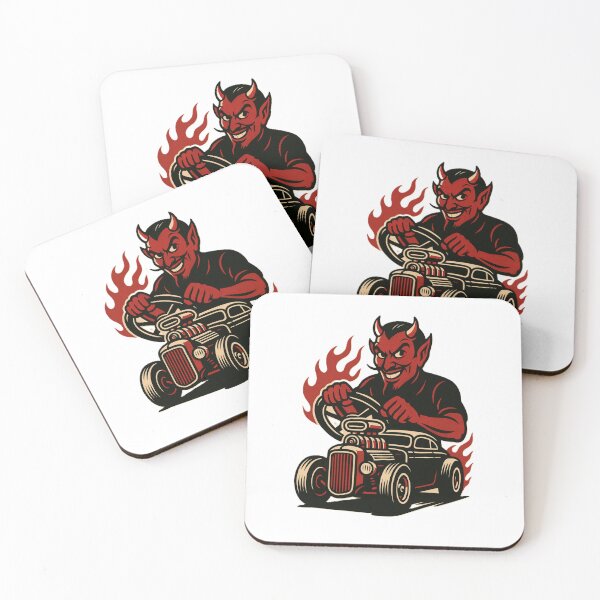 Item preview, Hell Driver Hot Rod Devil Cartoon – Kustom Kulture Hot Rod Monster designed and sold by Fleetwood1994.