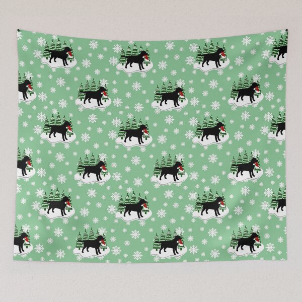Item preview, Christmas Black Labrador Silhouette Santa Hat  designed and sold by HappyLabradors.
