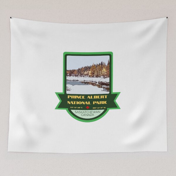 Item preview, Prince Albert National Park Vintage Retro Sticker – Canada National Park Badge Design designed and sold by RouseDesigns.
