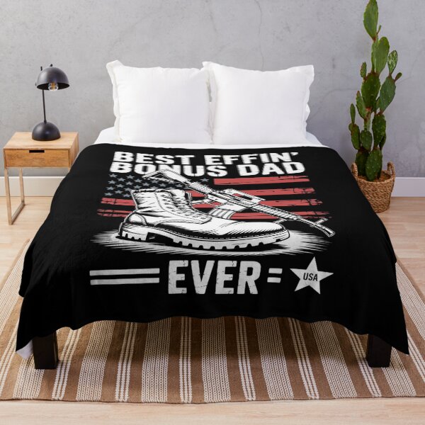Item preview, Best Effin’ Bonus Dad Ever Daddy American Flag designed and sold by HuValverdeArt.