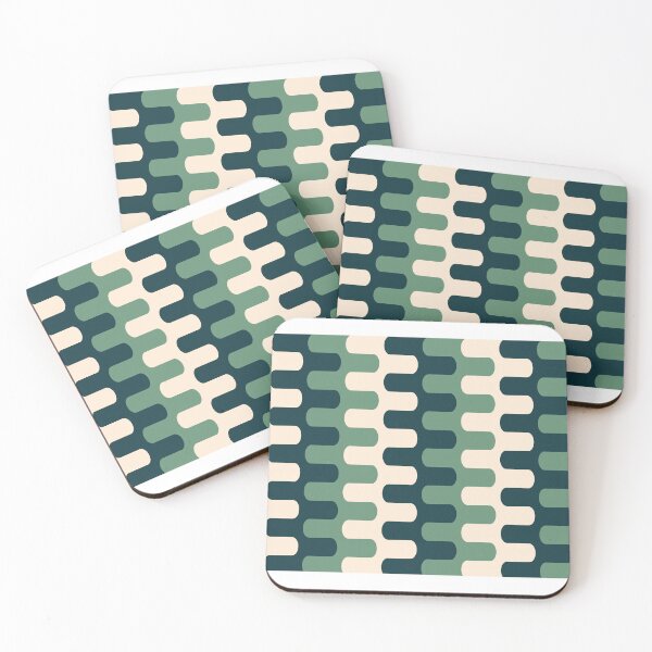 Item preview, Retro Groovy Wavy Stripes in Green and Blue designed and sold by enricadenicola.