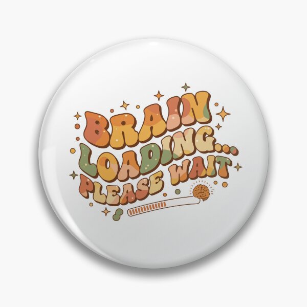 Item preview, Brain Loading T-Shirt Funny 70s Style Mental Health Tee designed and sold by sicty09Design.
