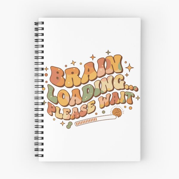 Item preview, Brain Loading T-Shirt Funny 70s Style Mental Health Tee designed and sold by sicty09Design.