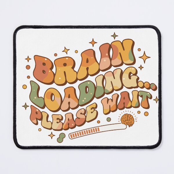 Item preview, Brain Loading T-Shirt Funny 70s Style Mental Health Tee designed and sold by sicty09Design.