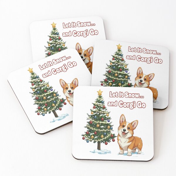 Item preview, Let It Snow and Corgi Go – Cute Holiday Winter Corgi Design designed and sold by GoxyVision.