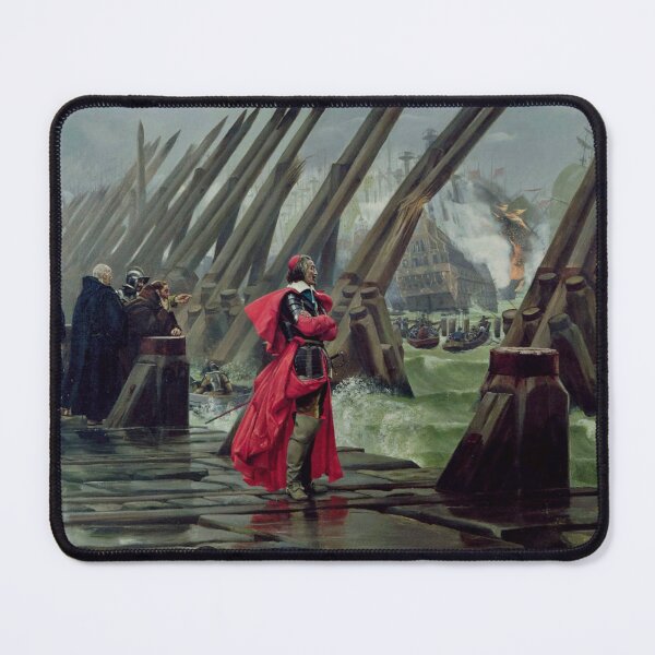 Item preview, Cardinal Richelieu at the Siege of La Rochelle – Henri Paul Motte (1881) designed and sold by Art Outlaws.