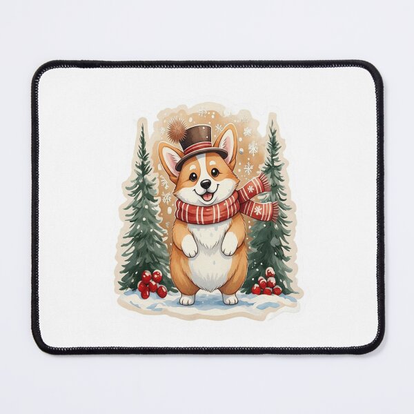 Artikelvorschau, Weihnachtsspaß mit Corgi – Niedlicher Weihnachtshund mit Hut und Baum entworfen und verkauft von GoxyVision.