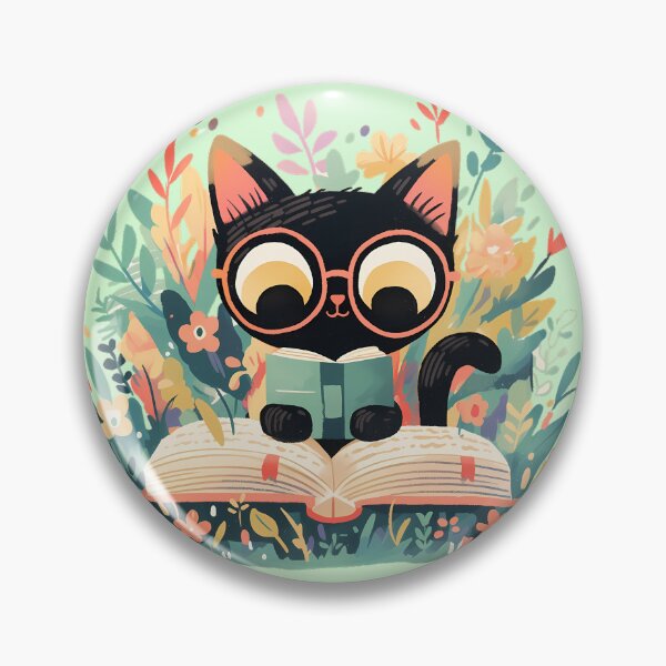 Item preview, Nerdy Cat Reading designed and sold by WoollenLlama.