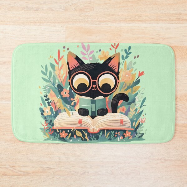 Item preview, Nerdy Cat Reading designed and sold by WoollenLlama.