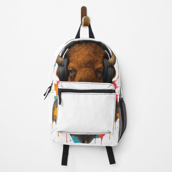 Item preview, Buffalo Beats – Buffalo with Headphones & Hoodie (Color Splash Street Art) designed and sold by thtCMRAguy.