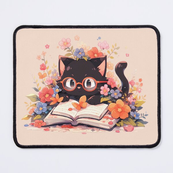 Item preview, Nerdy Cat Reading designed and sold by WoollenLlama.