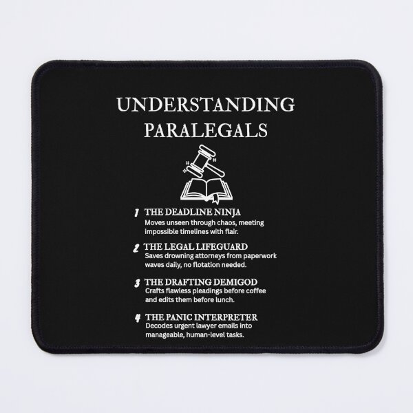 Item preview, Understanding Paralegals – Behind Every Great Lawyer Is a Tired Paralegal – Black designed and sold by PsyFlow35.