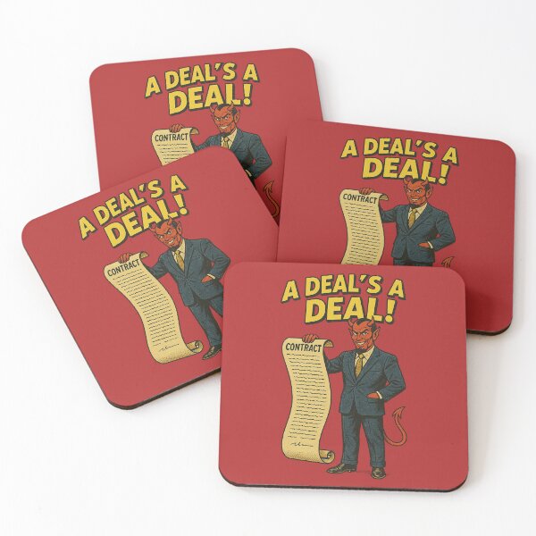 Item preview, Retro Comic Devil Business Deal – Funny Vintage Contract Design designed and sold by The Devil's Bargain.
