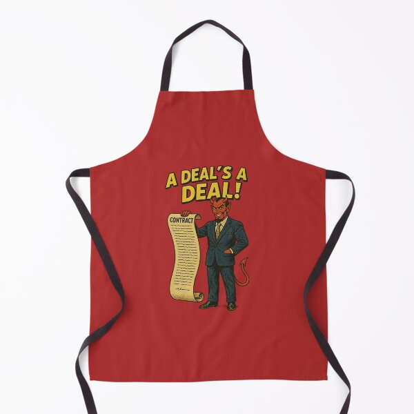 Item preview, Retro Comic Devil Business Deal – Funny Vintage Contract Design designed and sold by The Devil's Bargain.