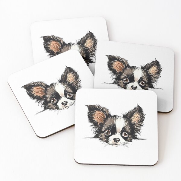 Item preview, Chihuahua Mix Peeking -Alert Long-Haired Chihuahua Peeker designed and sold by Steele-Art.
