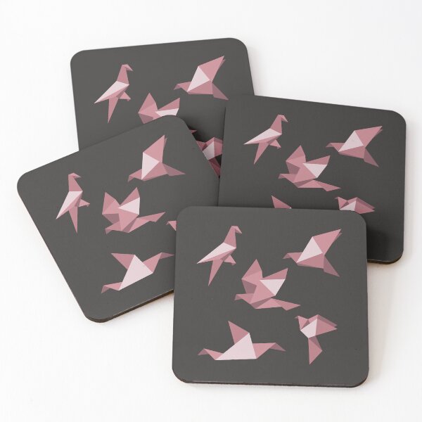 Item preview, Earth Tone Brown Origami Birds Print - Minimalist Geometric Decor designed and sold by SKETCHYANDGRAPHIC.