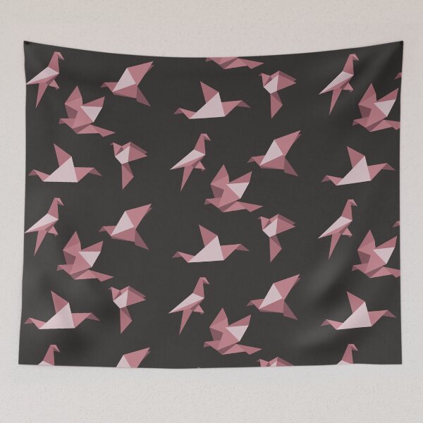 Item preview, Earth Tone Brown Origami Birds Print - Minimalist Geometric Decor designed and sold by SKETCHYANDGRAPHIC.