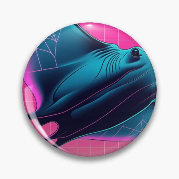 Item preview, Synthwave Glide: Neon Manta Ray designed and sold by PrimeGens.