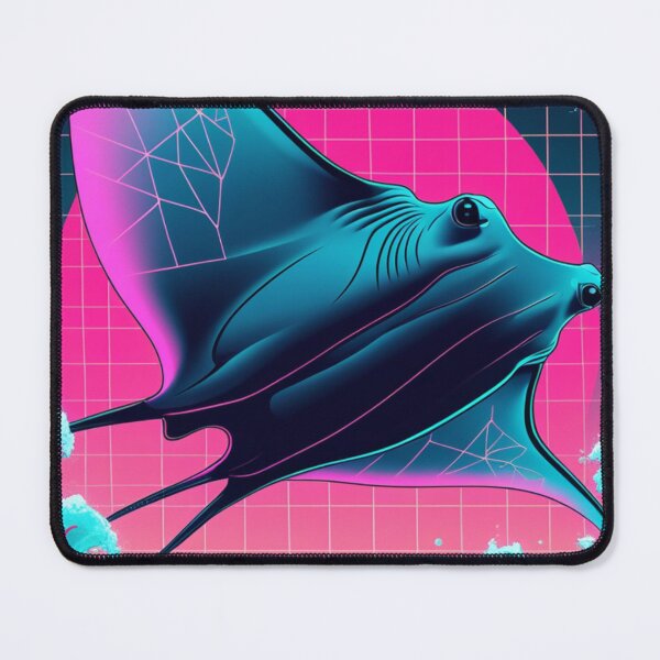 Item preview, Synthwave Glide: Neon Manta Ray designed and sold by PrimeGens.