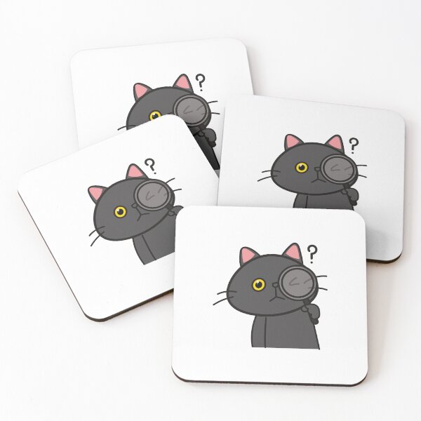 Item preview, Curious Black Cat Detective Sticker designed and sold by Binlyya.