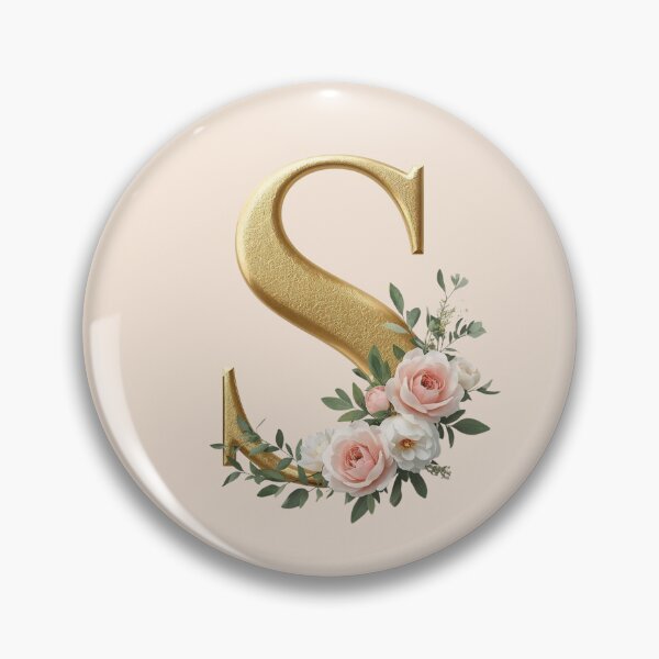 Item preview, Floral Gold Letter S Monogram – Coquette Christian Wall Art, Elegant Blush Rose Initial Print, Faith-Inspired Feminine Gif designed and sold by AmenAlways.