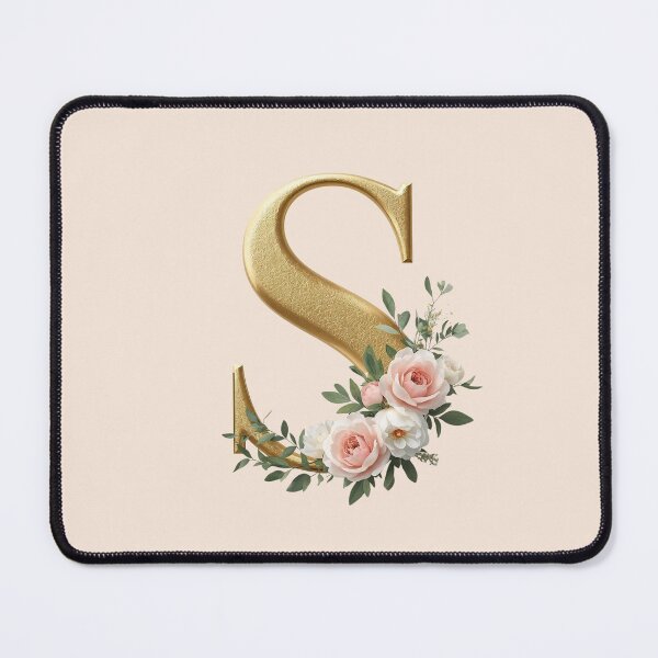 Item preview, Floral Gold Letter S Monogram – Coquette Christian Wall Art, Elegant Blush Rose Initial Print, Faith-Inspired Feminine Gif designed and sold by AmenAlways.