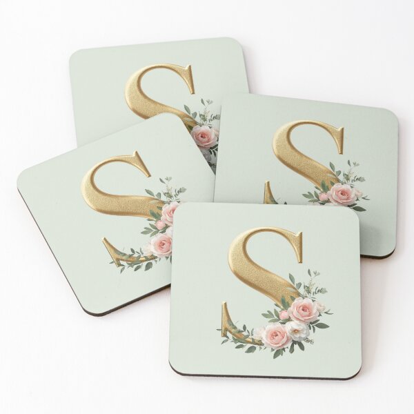 Item preview, Floral Gold Letter S Monogram – Coquette Christian Wall Art, Elegant Blush Rose Initial Print, Faith-Inspired Feminine Gif designed and sold by AmenAlways.
