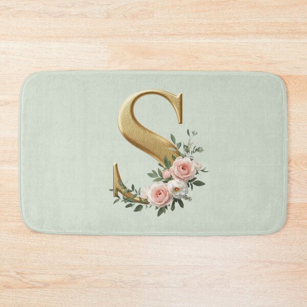 Item preview, Floral Gold Letter S Monogram – Coquette Christian Wall Art, Elegant Blush Rose Initial Print, Faith-Inspired Feminine Gif designed and sold by AmenAlways.