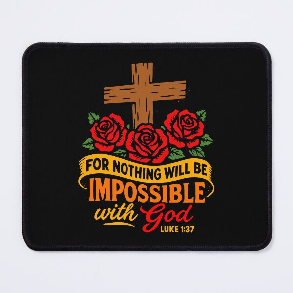 Item preview, Luke 1:37 For Nothing Will Be Impossible With God designed and sold by plushism.