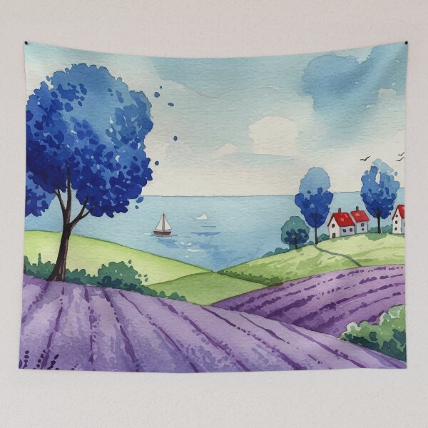 Item preview, Lavender field designed and sold by Design4uStudio.